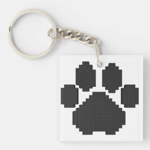 Black Hund Pawprint Byggnad Blocks