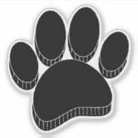Black Hund Pawprint Hand plockade Anpassningsbar