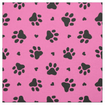 Black Hund Tass avtryck och Hearts Mönster