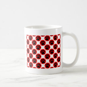 Black Hund Tass i Röda Polka dots Kaffemugg