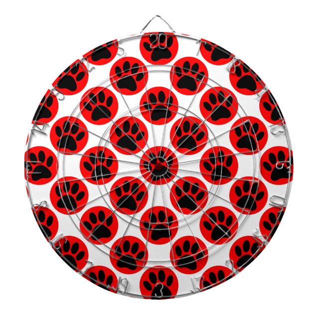Black Hund Tass i Röda Polka dots Piltavla (Framsidan)