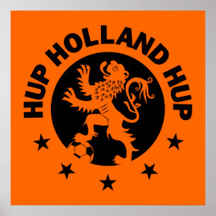 Black Hup Holland - Editable Background färg Poster