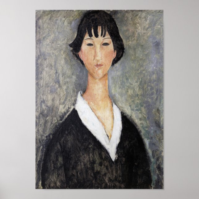 Black Hved Young Girl, Modigliani Poster (Framsidan)