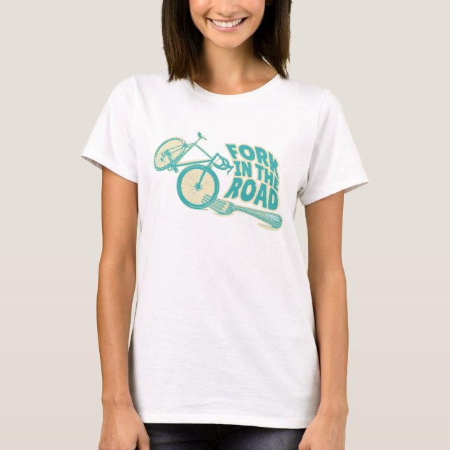 Bläck i den lustiga cykeln t shirt (Framsida)