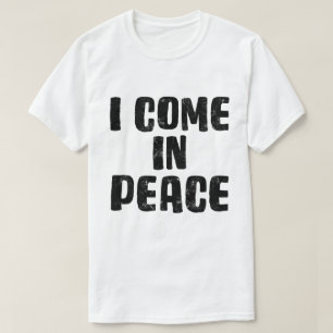 BLACK I Kom I Peace I är Peace-underbart matchande T Shirt