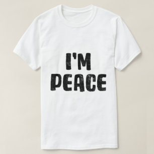 BLACK I Kom I Peace I är Peace-underbart matchande T Shirt
