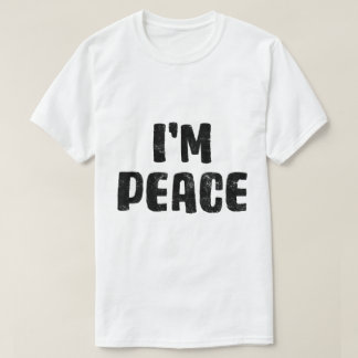 BLACK I Kom I Peace I är Peace-underbart matchande T Shirt
