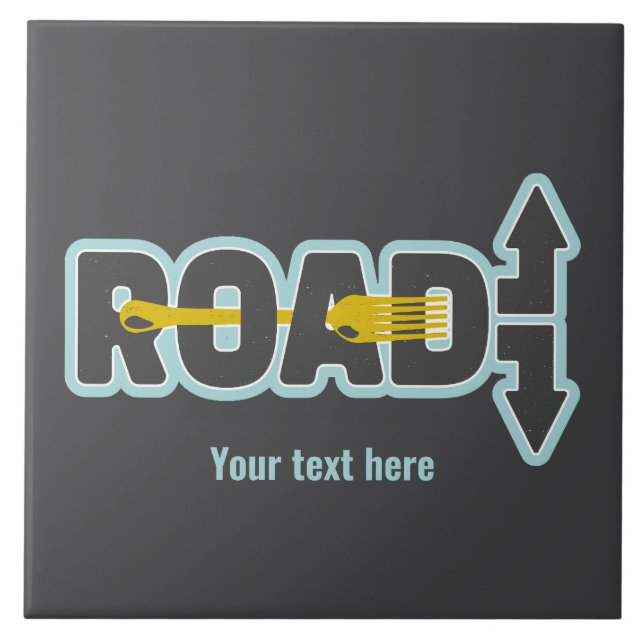 Bläck i vägtypografisk texttext kakelplatta (Framsidan)