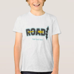 Bläck i vägtypografisk texttext t shirt