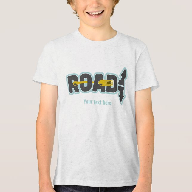 Bläck i vägtypografisk texttext t shirt (Framsida)