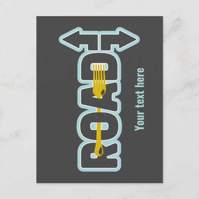 Bläck i vägtypografisk texttext vykort (Framsida)