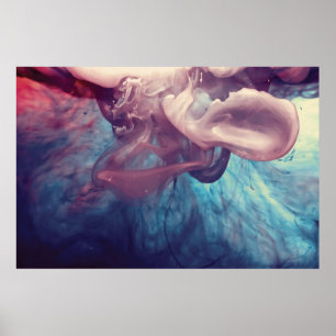 Bläck i Vatten Abstrakt Fotografi Poster