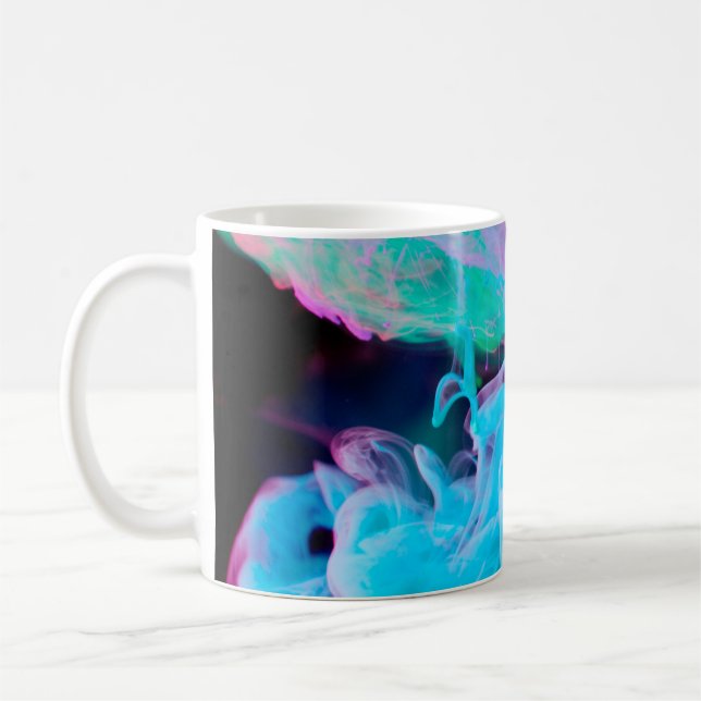 bläck i vattenabstrakt, akryl, konst, konst, konst kaffemugg (Vänster)