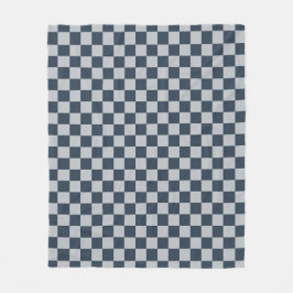 Black ice checkered board pattern fleecefilt