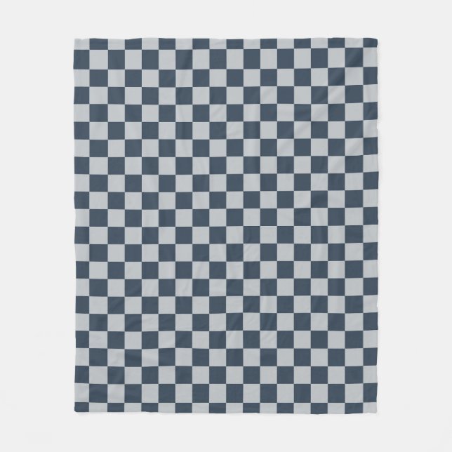 Black ice checkered board pattern fleecefilt (Framsidan)