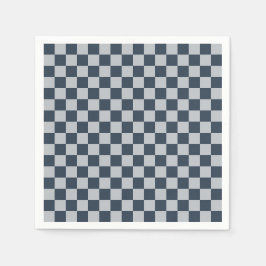 Black ice checkered board pattern pappersservett