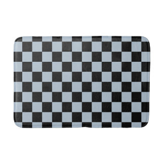 Black ice checkered pattern badrumsmatta