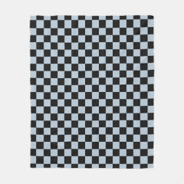 Black ice checkered pattern fleecefilt