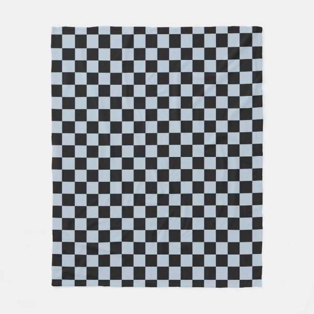 Black ice checkered pattern fleecefilt (Framsidan)