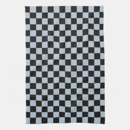Black ice checkered pattern kökshandduk