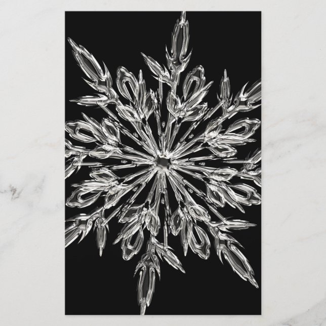 Black Ice Crystal Brevpapper (Framsida)