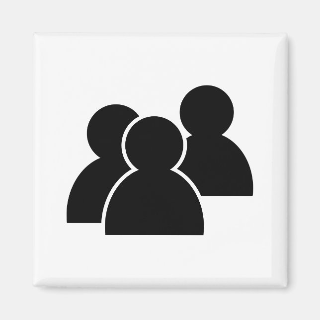 Black Icon People Magnet (Framsidan)
