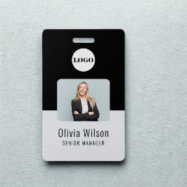 Black ID Card | Business Logo Employee Photo