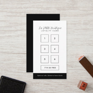 Black IG, FB, YouTube Social Modern Script Lojalitetskort