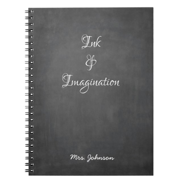 Bläck & Imagination Grått-bärbar dator Anteckningsbok (Framsidan)