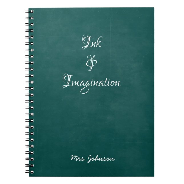 Bläck & Imagination Grönt - bärbar dator Anteckningsbok (Framsidan)