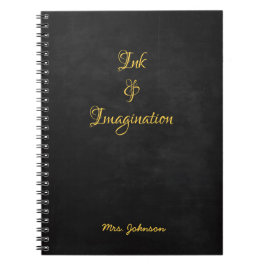 Bläck & Imagination Guld och Black Anteckningsbok