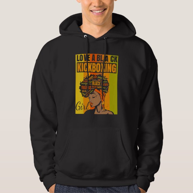 Black Independence Day - Love a Black Kickboxing G Hoodie (Framsida)