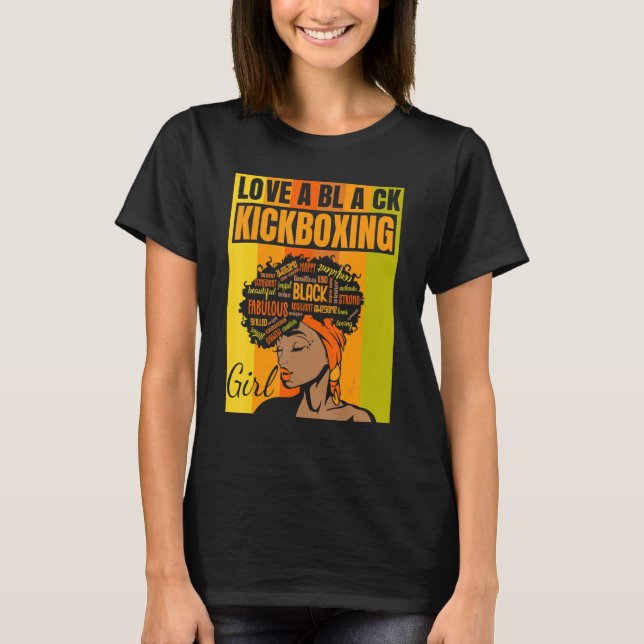 Black Independence Day - Love a Black Kickboxing G T Shirt (Framsida)