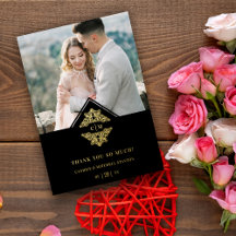 Black Initialer Golden Chic Snöre Romantic Bröllop