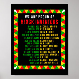 Black Inventors Proud Black History Månad Roots Fu Poster