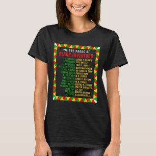 Black Inventors Proud Black History Månad Roots Fu T Shirt