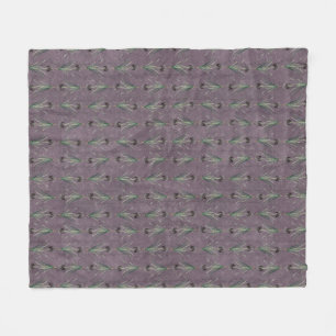 Black Iris på ett antika tapesin Fleecefilt