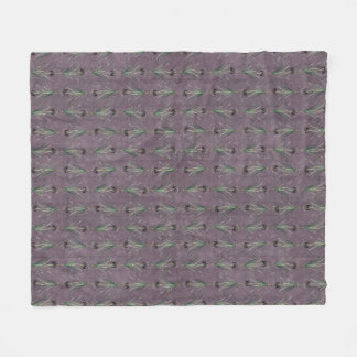 Black Iris på ett antika tapesin Fleecefilt