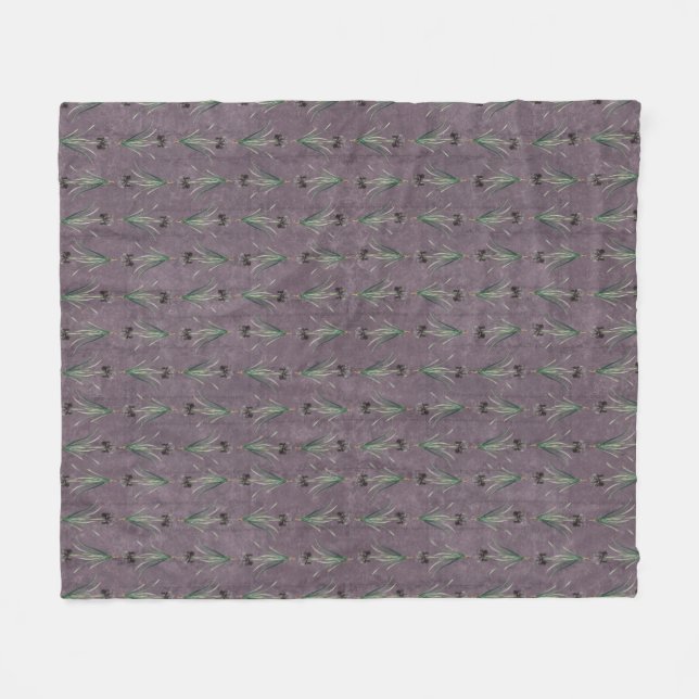 Black Iris på ett antika tapesin Fleecefilt (Framsidan (Horisontell))