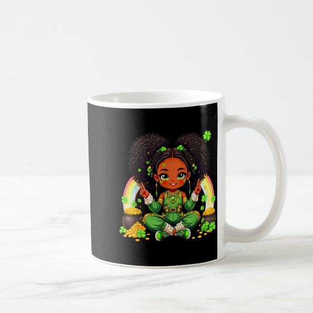Black Irish Afro Black Girl African American St Pa Kaffemugg (Höger)