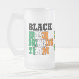 Black Irish drink Team Frostat Ölglas