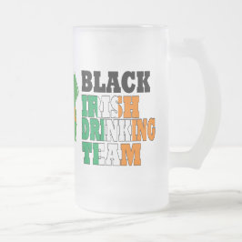 Black Irish drink Team Frostat Ölglas