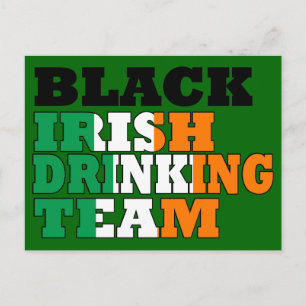 Black Irish drink Team Vykort