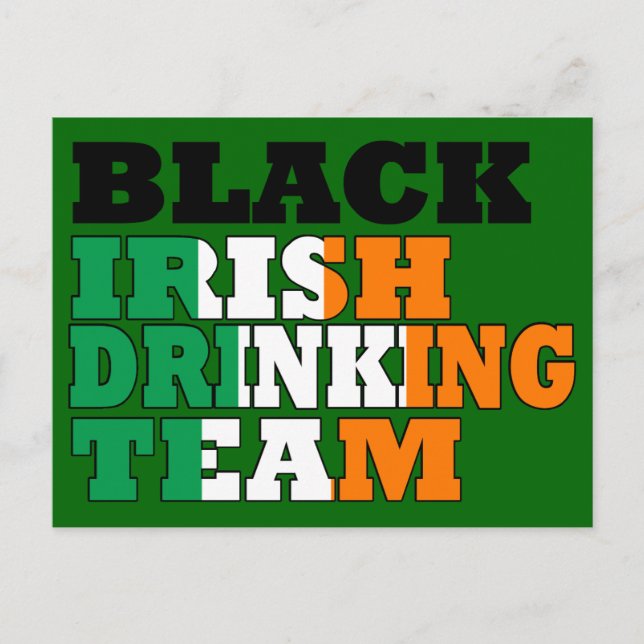 Black Irish drink Team Vykort (Framsida)