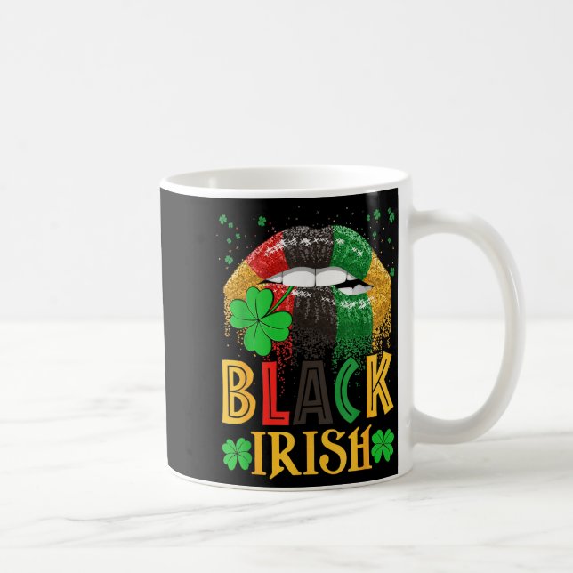 Black Irish Dripng Lips African American St Patric Kaffemugg (Höger)