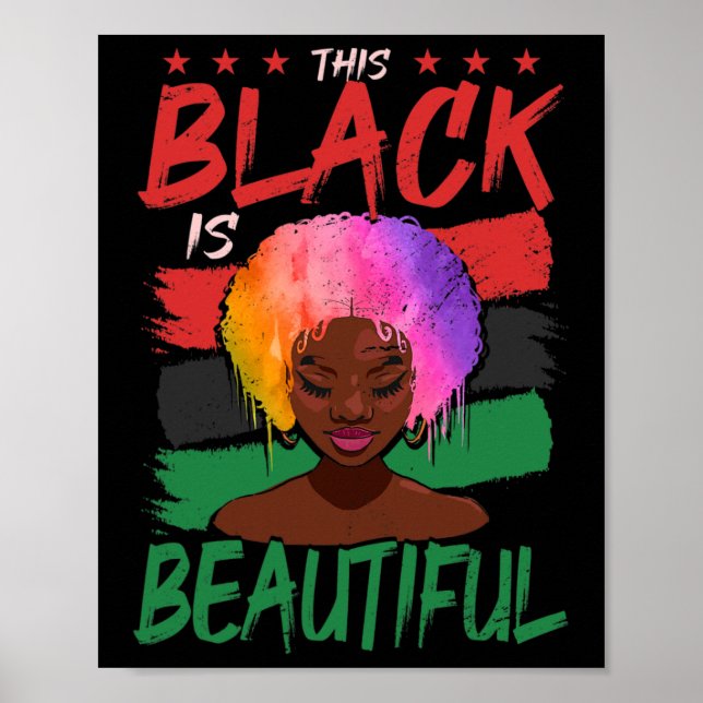Black Is Beautiful Afroamerikansk svart historia Poster (Framsidan)