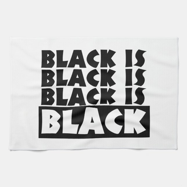 Black Is Black Kökshandduk (Horisontell)