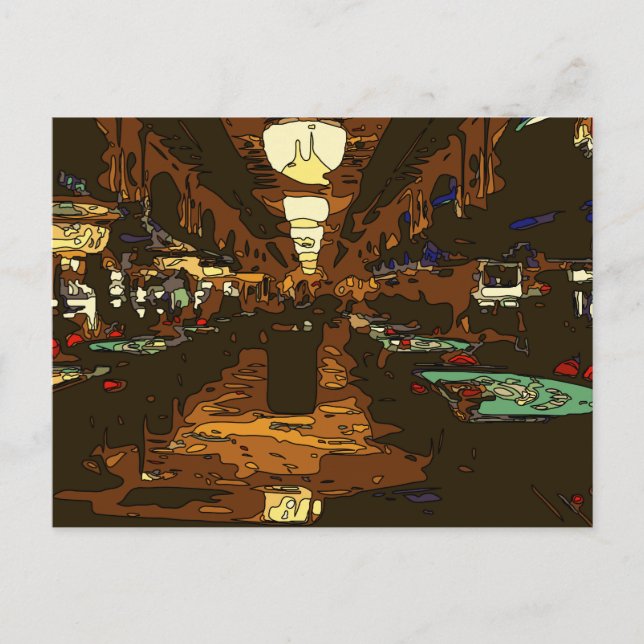 Black Jack och Poker Bord i Las Vegas Vykort (Framsida)