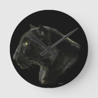 Black Jaguar Big Cat Animal-Älskare Wall Clock