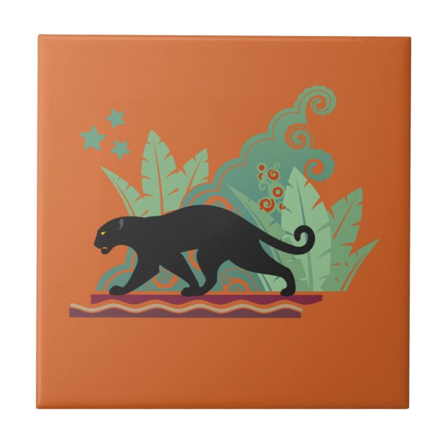Black Jaguar Ceramic Tile Kakelplatta (Framsidan)